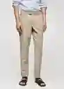 Pantalón Delave Beige Talla 38 Hombre Mango