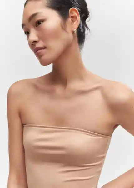 Vestido Tomo Nude Talla S Mujer Mango