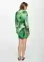 Vestido Quanti Verde Talla S Mujer Mango