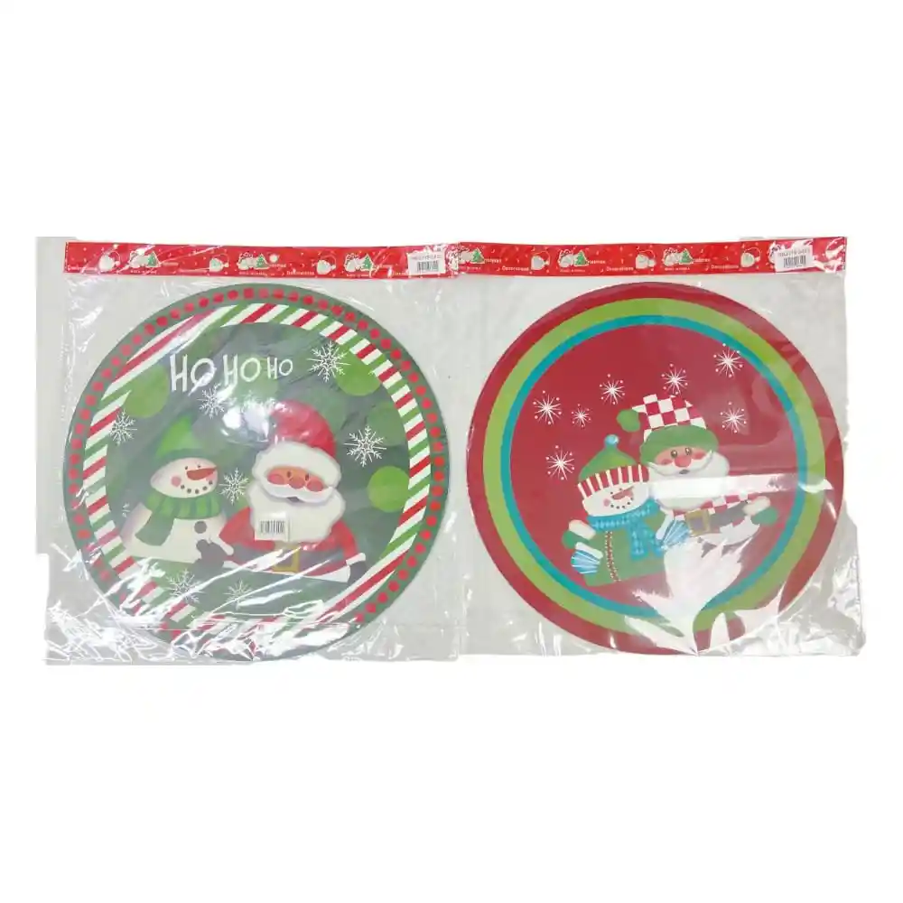 Set X 6 Individuales Santa Nav Redondo - Ref Nb2319-3453