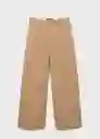 Pantalón Malta Camel Talla 36 Mujer Mango