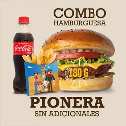 Combo hamburguesa pionera 180 g