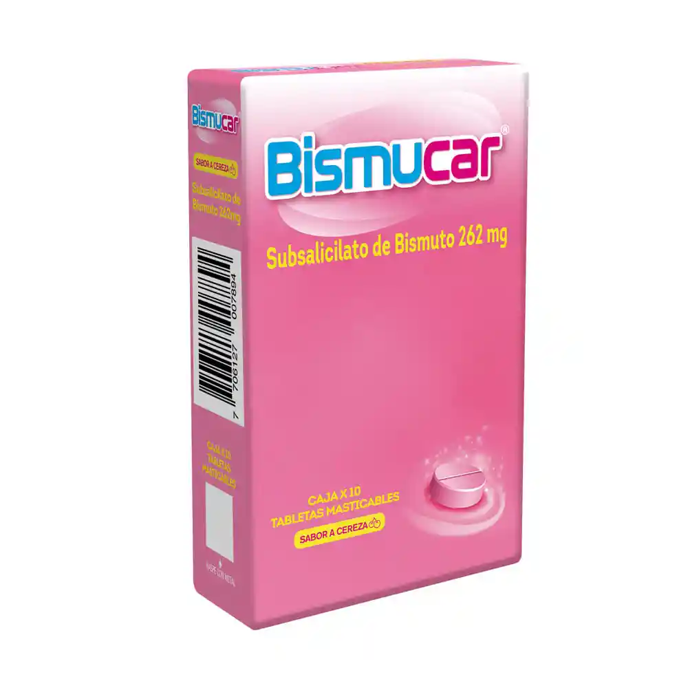 Bismucar T. Masticables 262 Mg Cereza Caja