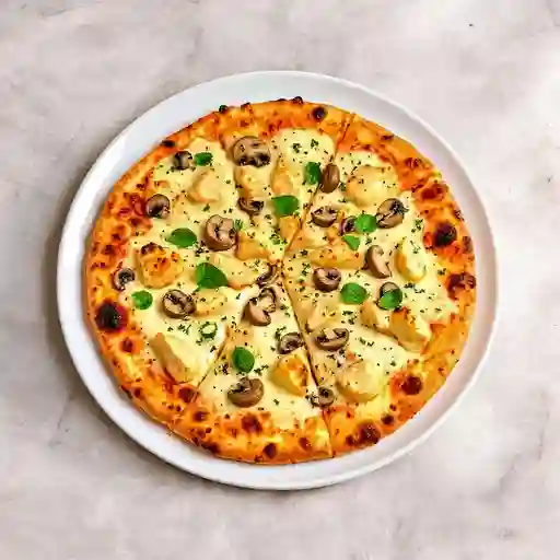 Pizza Pollo con Champiñones