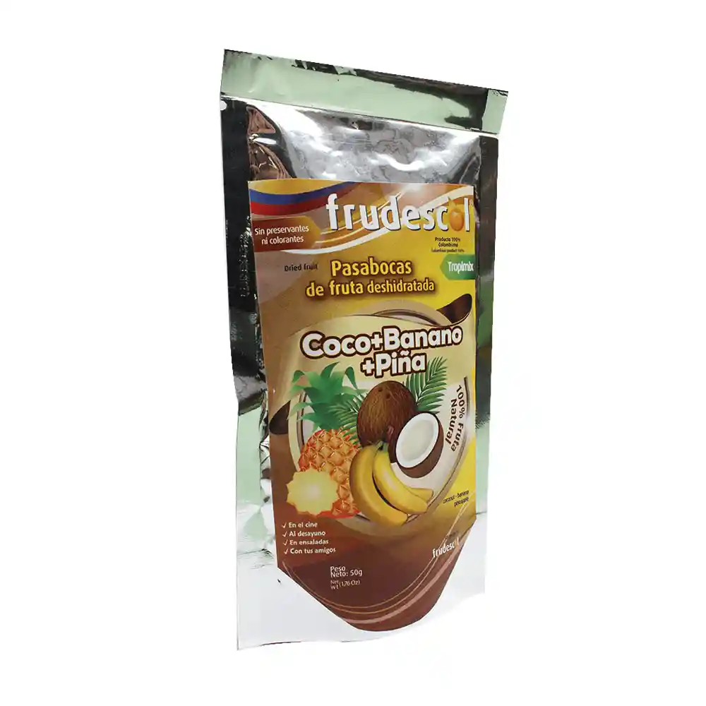 Frudescol Pasabocas de Frutas Deshidratadas  Coco+Babano+Piña