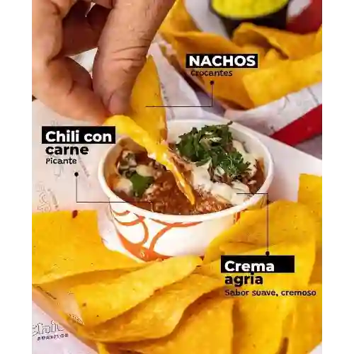 Nachos Dobles Chili con Carne