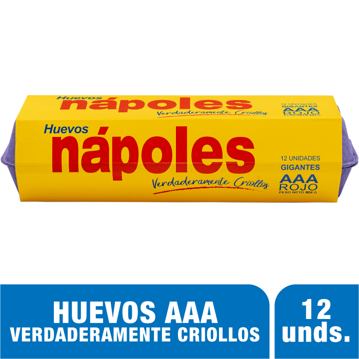 Nápoles Huevos Verdaderamente Criollos AAA x12 Unidades