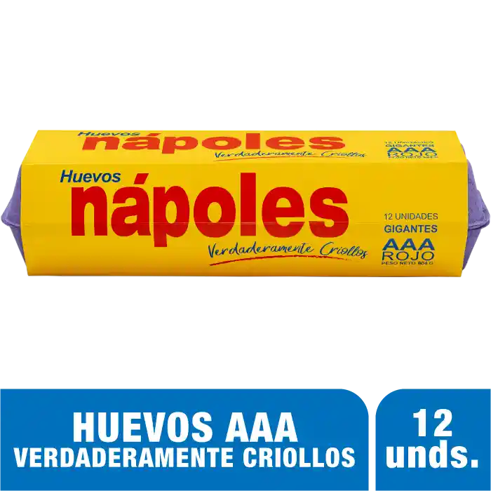 Nápoles Huevos Verdaderamente Criollos AAA x12 Unidades