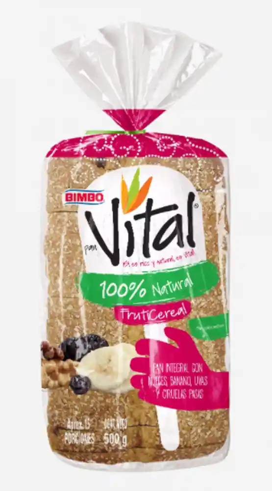Tostada Integral Banano Uvas Pasas