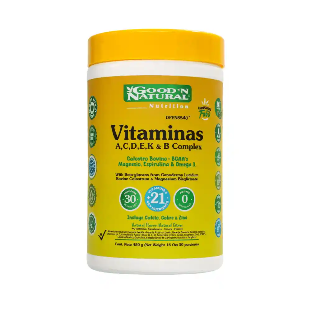 Vitaminas a C D e K B Good Natural Polvo
