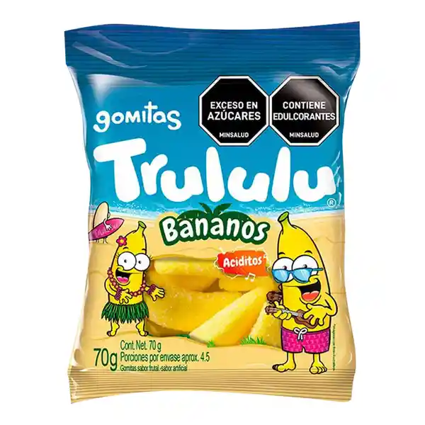 Trululu Goma Bananos Ácidos 70 g