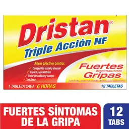 Dristan Triple Acción Antigripal Fuertes Síntomas de las Gripas