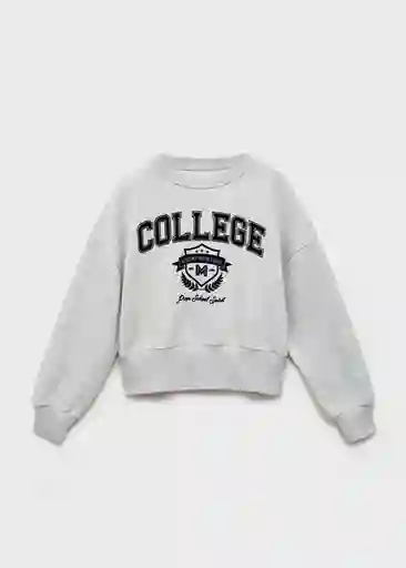 Buzo Sudadera Cambri Gris Medio Vigore Talla 10 Niña Mango