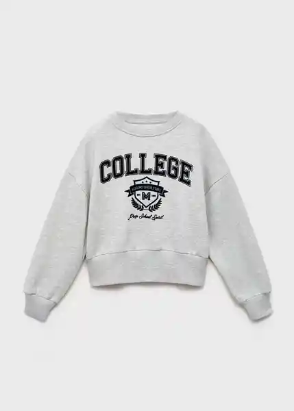 Buzo Sudadera Cambri Gris Medio Vigore Talla 10 Niña Mango
