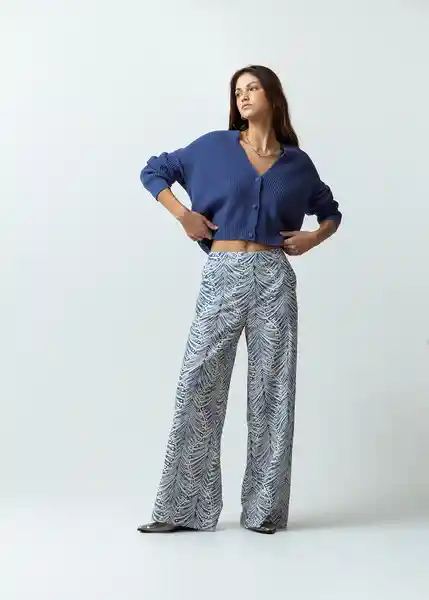 Blusa Tejido Mujer Azul Cetaceo Talla S 482G033 Naf Naf