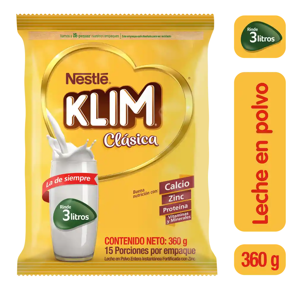 Leche en polvo KLIM Clásica x 360g