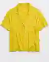 Camisa de Pijama Aerie Amarillo MEDIUM American Eagle 27821416