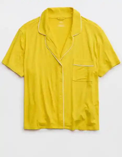 Camisa de Pijama Aerie Amarillo MEDIUM American Eagle 27821416
