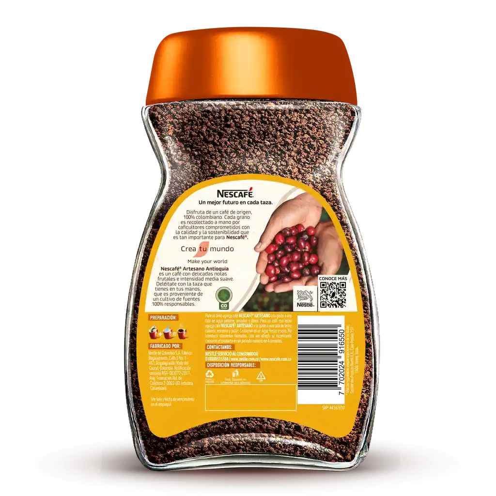Café instantáneo NESCAFÉ ARTESANO Antioquia x 85g
