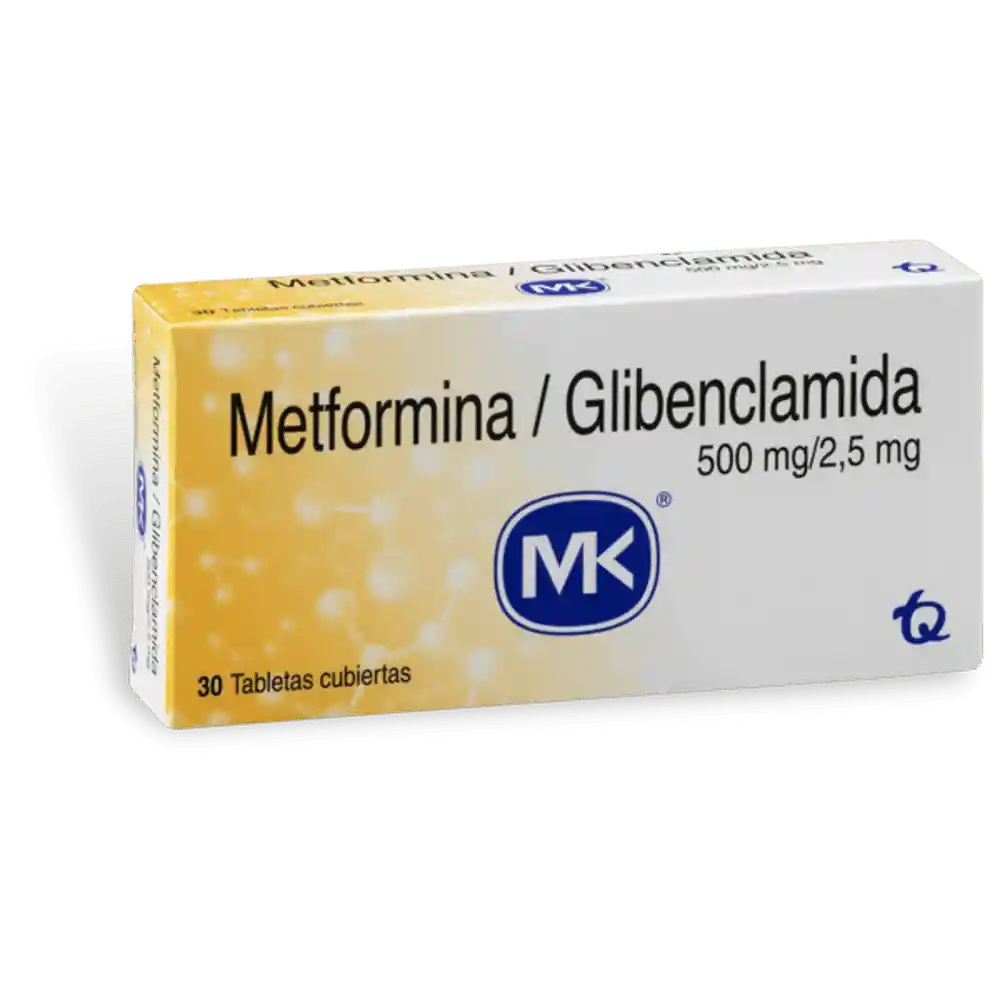 Mk Metformina/Glibenclamida Tabletas (500 mg/2.5mg)