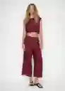 Pantalón Anuk-H Vino Talla S Mujer Mango