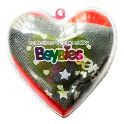 Medias Corazón Talla 2 - 3 Gris - Beybies