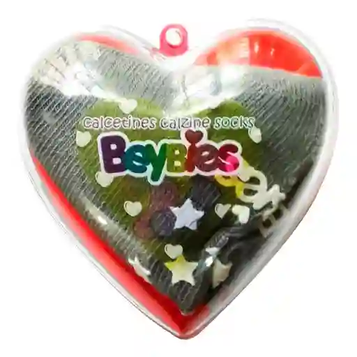 Medias Corazón Talla 2 - 3 Gris - Beybies