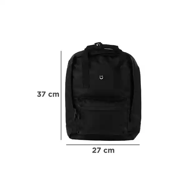 Maleta Escolar Rectangular Con Asa Negro Serie Miniso