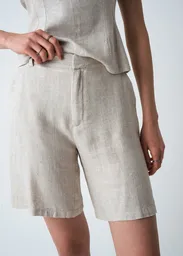 Short Nailah Crudo Abedul Claro Talla 8 Mujer 453G380 Naf Naf