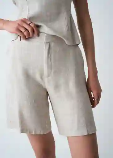 Short Nailah Crudo Abedul Claro Talla 8 Mujer 453G380 Naf Naf