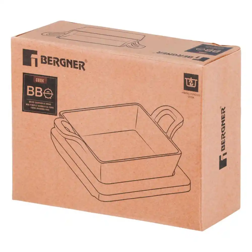 Mini Asador Hierro Fundido Bergner Bg-34400bk -negro