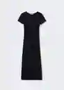 Vestido Trini Negro Talla L Mujer Mango