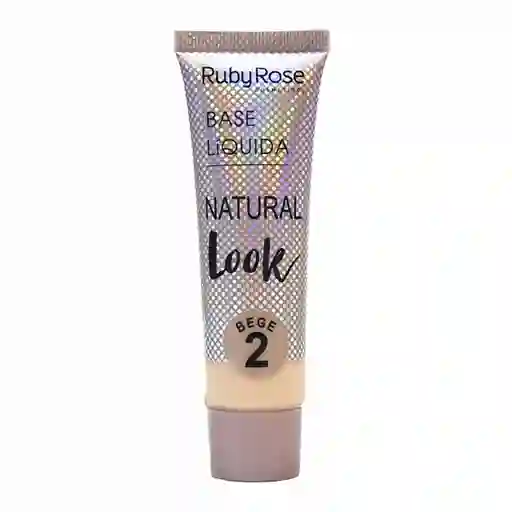 RUBY ROSE Base Facial Base Líquida Natural Look Beige 2 Ref. G2