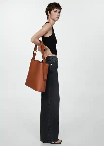 Bolso G Nefer Cuero Talla 99 Mujer Mango