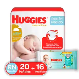 Huggies Pañal Natural Care Recién Nacido