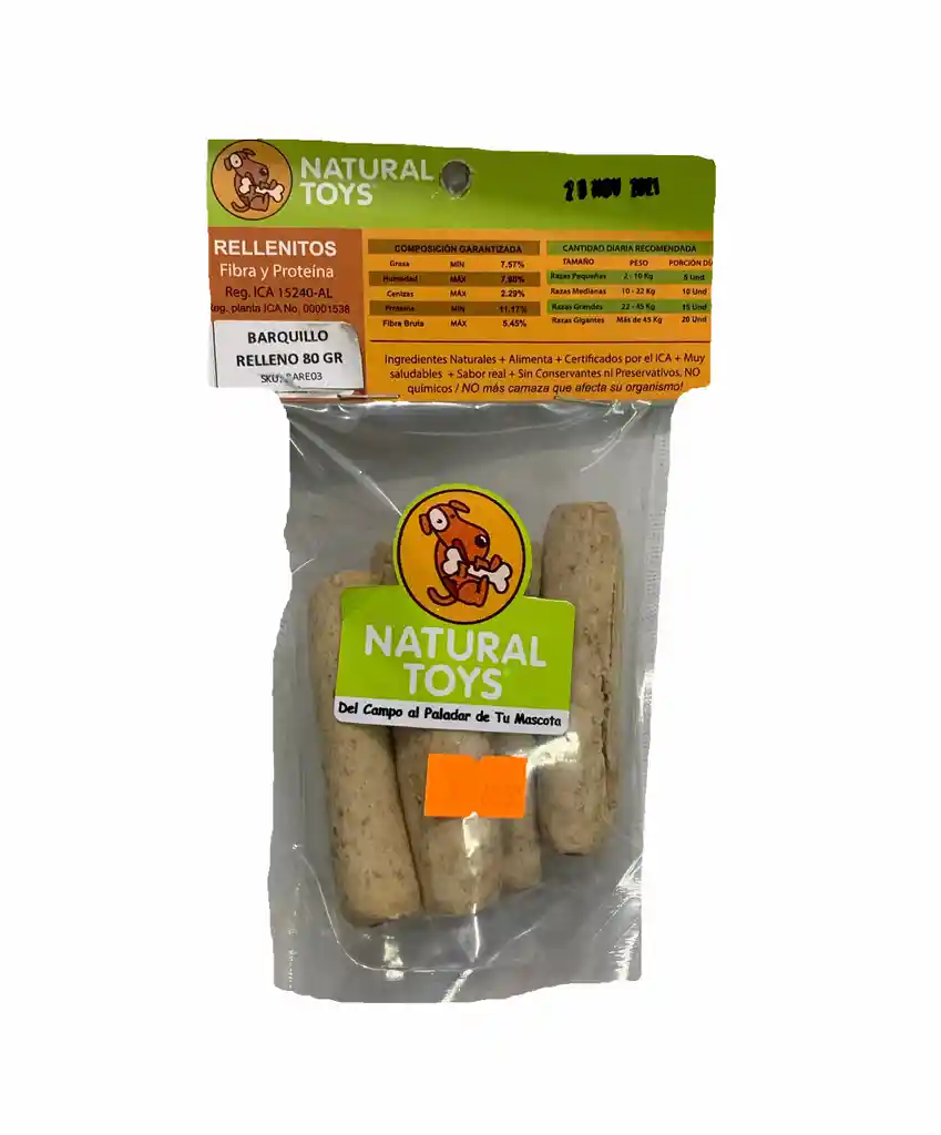 Snacks Barquillo Relleno 80Gr Premio Perro