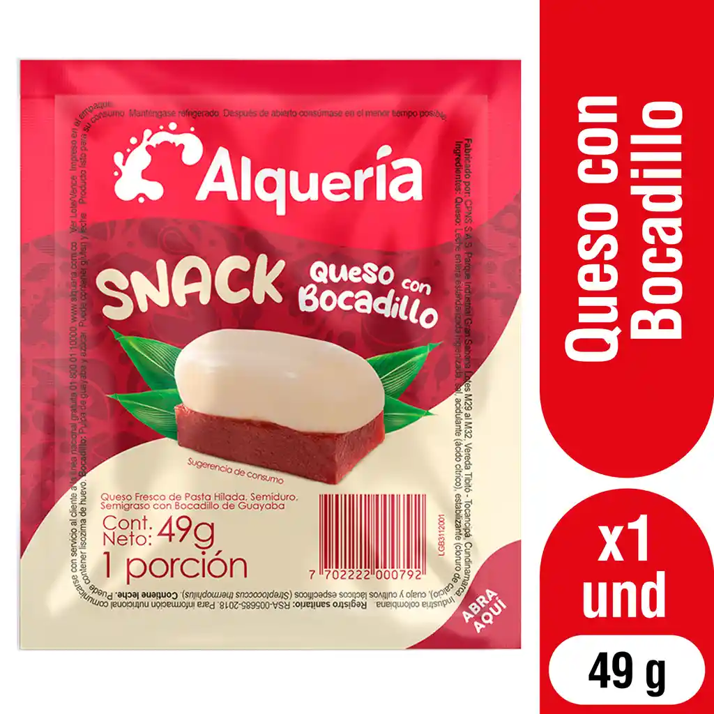 Alqueria Queso combinado con Bocadillo