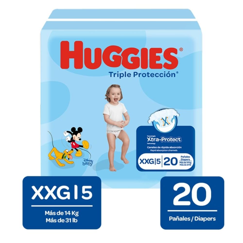 Huggies Pañal Triple Protección Etapa 5/XXG 20 Und