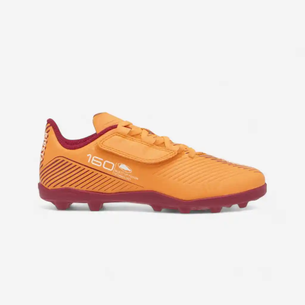 Guayos de Fútbol Niño Con Velcro 160 Easy Mg Naranja