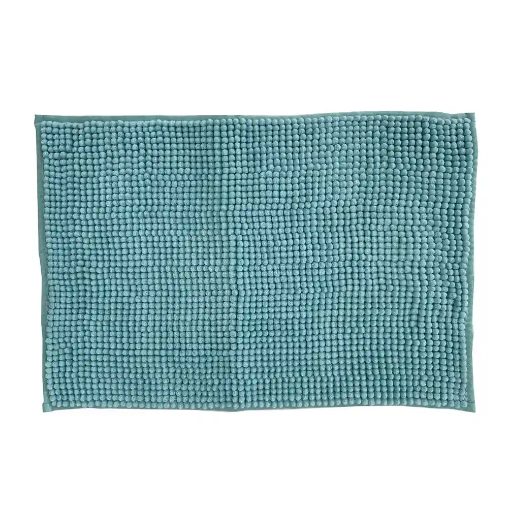 Piso Baño Shaggy Turquesa