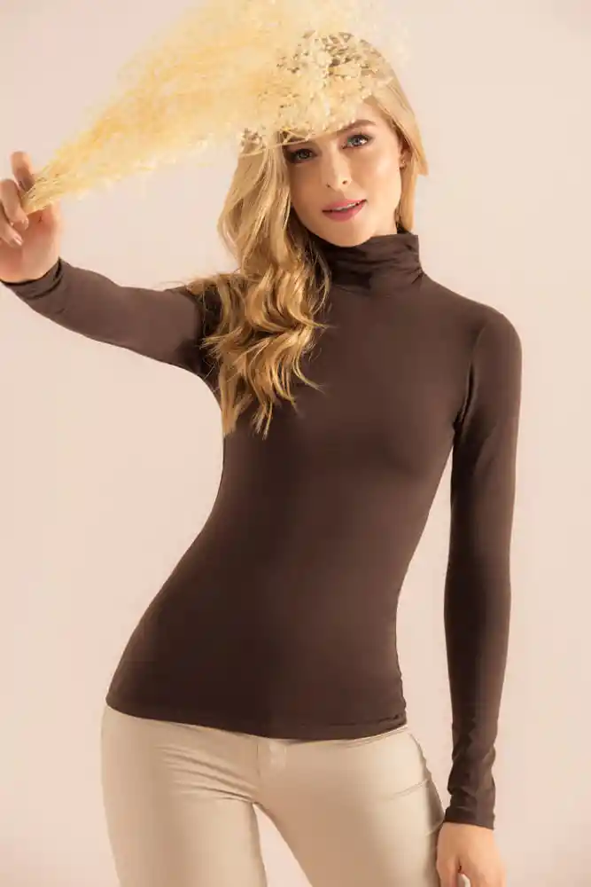Basica Casual Cuello Tortuga