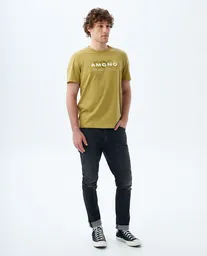 Camiseta Hombre Amarillo Talla M 849F003 Americanino