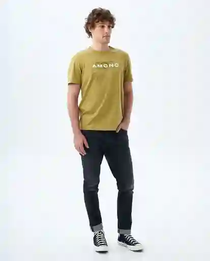 Camiseta Hombre Amarillo Talla M 849F003 Americanino