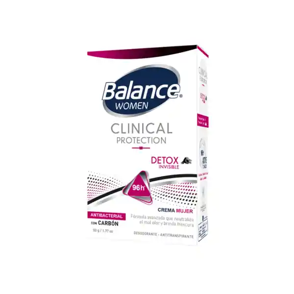 Desodorante Balance Crema Clinical Detox Invisible Mujer 50 g