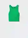 Top Alixt Verde Talla 18 Mujer Mango