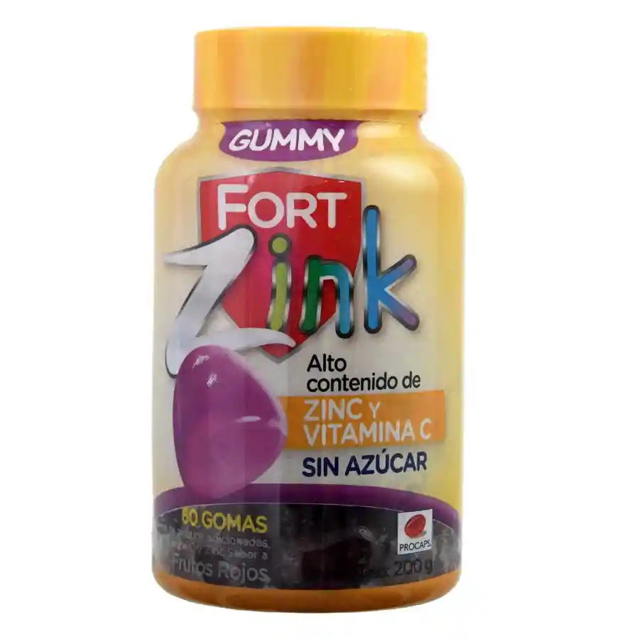 Gummy Gomita Fort Zink Sabor Frutos Rojos