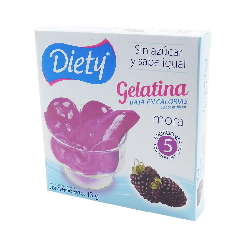 Diety Gelatina sin Azúcar Sabor a Mora 13 g