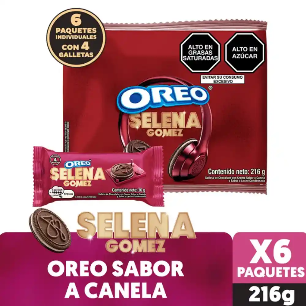 Galleta Oreo Canela Selena X6