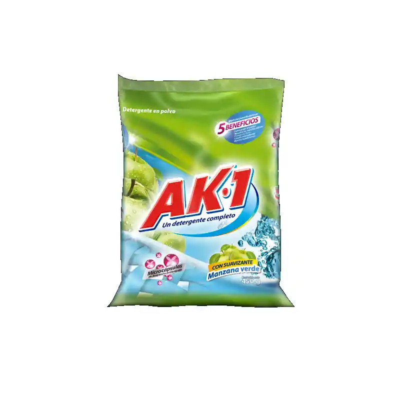 Ak-1 Detergente en Polvo Aroma a Manzana Verde