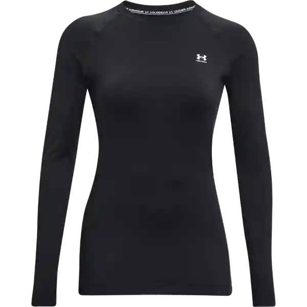 Under Armour Camiseta Authentics Crew Negro Para Mujer Talla LG